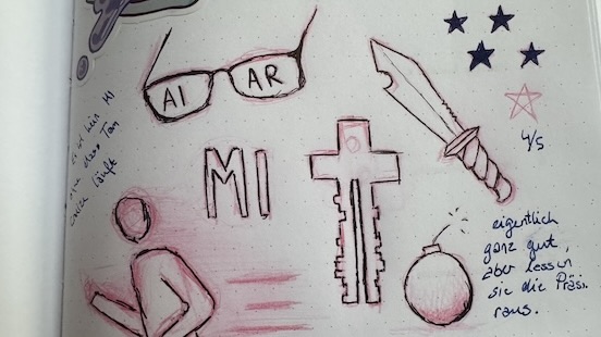 Drawing used as the title image for the Mission Impossible AI article.