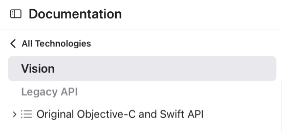 Legacy Vision API code screenshot