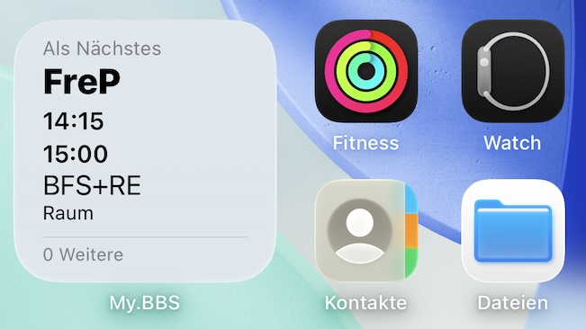 Early preview of a widget layout.